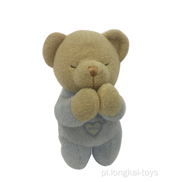 Plush Pray Bear Bear Baby Blue